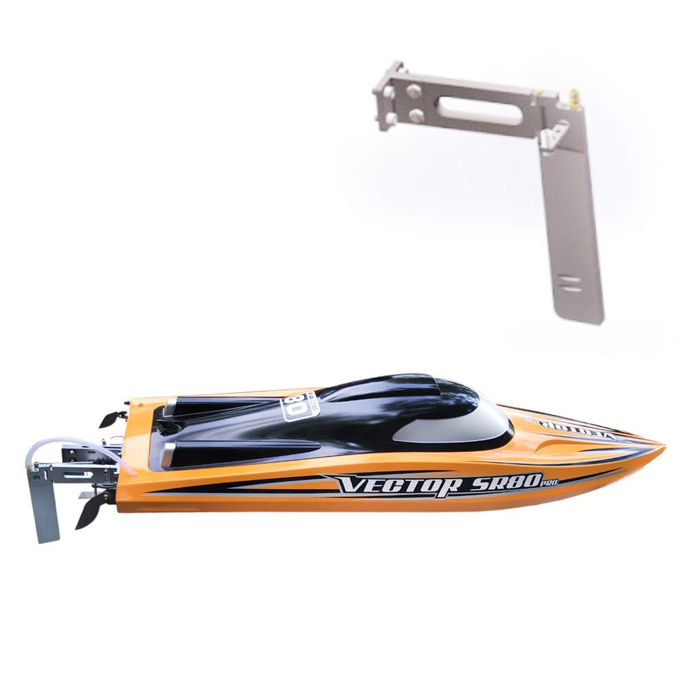 Remote App Controlled Watercraft Replacements Battery Propeller Servo Parts for 2.4G Remote Control Car Remote Control Boat Electric RC Vehicle Boat (Metal Rudder)