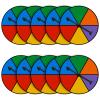 Chivao 10 Sets Game Spinner Wheel Blank Erasable Math Game Spinner Board with Plastic Rotating Arrows for Prizes(Classic,Assorted Color) view 1