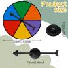 Chivao 10 Sets Game Spinner Wheel Blank Erasable Math Game Spinner Board with Plastic Rotating Arrows for Prizes(Classic,Assorted Color) view 2