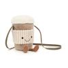 Jellycat Amuseables Coffee-To-Go Plush Bag, 8 inches - Crossbody and Shoulder Purse - Fun and Unique Handbag view 1