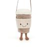 Jellycat Amuseables Coffee-To-Go Plush Bag, 8 inches - Crossbody and Shoulder Purse - Fun and Unique Handbag view 2