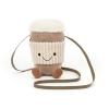 Jellycat Amuseables Coffee-To-Go Plush Bag, 8 inches - Crossbody and Shoulder Purse - Fun and Unique Handbag view 4