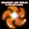 ArtCreativity Light Up Flyers Set Pack of 2 Flying Ninja Stars for Kids Light Up Flying Toys with Batteries Fun Summer Toy and Gift for Kids Orange and Purple Stars view 3