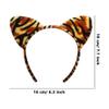 Haconba Animal Ear Headbands, 12 Pack - Cat, Tiger, Leopard, Cheetah, Giraffe, Zebra Ear Headband Hair Hoop Head Accessory for Halloween, Cosplay, Woodland, Jungle Animal Theme Party Favor view 2