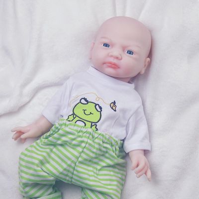 AISITE Full Silicone Baby Doll Girl 18 Inch Realistic Platinum Silicone Reborn Baby Doll for Christmas and Birthday Gift (18 inch Girl Painted A)