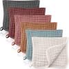 Irenare 6 Pack Muslin Burp Cloths Cotton Baby Burping Rags Large 20 x 10 Inch 6 Layers Spit up Rags Soft Absorbent Multicolor Wash Cloths Diapers for Newborn Baby Girl Boy(Assorted Colors) view 1