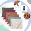 Irenare 6 Pack Muslin Burp Cloths Cotton Baby Burping Rags Large 20 x 10 Inch 6 Layers Spit up Rags Soft Absorbent Multicolor Wash Cloths Diapers for Newborn Baby Girl Boy(Assorted Colors) view 3