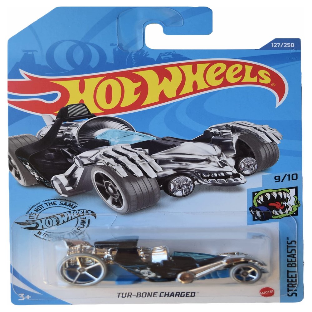 Hot Wheels Tur-Bone Charged, [Blue] 127/250 Street Beasts 9/10