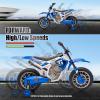 JOYLDIAS Kids Motorcycle, 12V7AH Ride On Motorcycle for Kids w/Training Wheels, Music, Spring Suspension, High/Low Speeds, Blue view 4