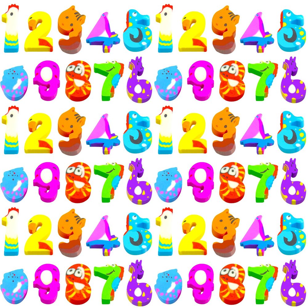300 Pieces Mini Number Erasers Assortment Kids Fun Tiny Novelty Pencil Small Erasers Bulk for Classroom Gift Rewards Party Favor (Number)