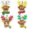 4E's Novelty Reindeer Christmas Ornament Craft for Kids (12 Pack) Updated Edition - Foam Bulk Arts and Crafts Kit for Kids Toddlers 4-8 DIY Craft Party Favor Activity Project view 1