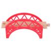 Toyvian 1pc Train Scene Toy Railway Bridge Toy Nativity Toys for Kids Wood Railway Bridge Train Bridge Railway Wooden Train Track Bridge Train Suspension Bridge Kid Toy Abs Rim Mini Child view 1