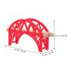 Toyvian 1pc Train Scene Toy Railway Bridge Toy Nativity Toys for Kids Wood Railway Bridge Train Bridge Railway Wooden Train Track Bridge Train Suspension Bridge Kid Toy Abs Rim Mini Child view 2