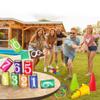 36PCS Carnival Games Combo Set 4 in 1 Bean Bag Toss Can Games Plastic Cone Ring Toss Game for Indoor Outdoor School Field Day Birthday Party Yard Game for Kids Adults view 2