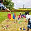 36PCS Carnival Games Combo Set 4 in 1 Bean Bag Toss Can Games Plastic Cone Ring Toss Game for Indoor Outdoor School Field Day Birthday Party Yard Game for Kids Adults view 3