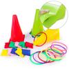 36PCS Carnival Games Combo Set 4 in 1 Bean Bag Toss Can Games Plastic Cone Ring Toss Game for Indoor Outdoor School Field Day Birthday Party Yard Game for Kids Adults view 4