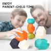 Tucimibo Jumbo Balancing Stones Toy Set, Polyhedral Plastic Stacking Rocks Educational Creative Preschool Arts Learning Sensory Building Blocks Puzzle Toy for Toddler view 3