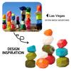 Tucimibo Jumbo Balancing Stones Toy Set, Polyhedral Plastic Stacking Rocks Educational Creative Preschool Arts Learning Sensory Building Blocks Puzzle Toy for Toddler view 4