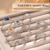 sailimue Anxiety Ring Fidget Ring for Women Men Spinner Fidget Rings for Anti Anxiety Adjustable Open CZ Flower Bead Stress Relieving Spinning Rotatable Rings 9 Pcs view 2