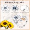 sailimue Anxiety Ring Fidget Ring for Women Men Spinner Fidget Rings for Anti Anxiety Adjustable Open CZ Flower Bead Stress Relieving Spinning Rotatable Rings 9 Pcs view 4
