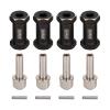 INJORA RC Hex Hub 12mm Brass Wheels Hex Hub Extension Black Hex Drive Adapter for 1/10 RC Crawler Axial SCX10 90046 D90 (25mm) view 1