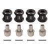 INJORA RC Hex Hub 12mm Brass Wheels Hex Hub Extension Black Hex Drive Adapter for 1/10 RC Crawler Axial SCX10 90046 D90 (15mm) view 1
