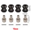 INJORA RC Hex Hub 12mm Brass Wheels Hex Hub Extension Black Hex Drive Adapter for 1/10 RC Crawler Axial SCX10 90046 D90 (15mm) view 2