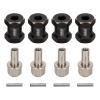 INJORA RC Hex Hub 12mm Brass Wheels Hex Hub Extension Black Hex Drive Adapter for 1/10 RC Crawler Axial SCX10 90046 D90 (17mm) view 1