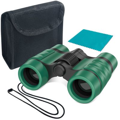 ESSENSON Binoculars for Kids Toys Gifts for Age 3-12 Years Old Boys Girls Kid Telescope Outdoor Toys for Sport and Outside Play Hiking, Bird Watching, Travel, Camping, Birthday Presents (Forest Green)