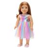 BARWA Doll Clothes and Accessories for 18 inch Dolls Mermaid Casual Tutu Dress, Outfits, Swimsuit, Underwear (J: 2 pcs Rainbow Tutu Dresses) view 1