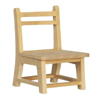 Melody Jane Dolls Houses Dollhouse Bare Wood Side Chair Unfinished Miniature Dining Room Furniture 1:12