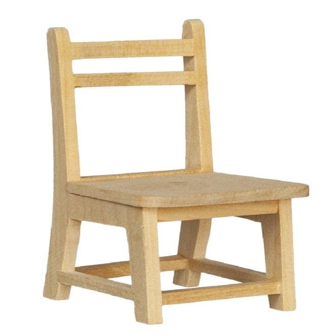 Melody Jane Dolls Houses Dollhouse Bare Wood Side Chair Unfinished Miniature Dining Room Furniture 1:12