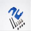 Aluminum Rear Damper Mount with Mulitple Holes-1PR Set Blue for RC 1:10 CAR CC01 Upgrade Parts view 1