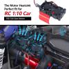 AllinRC Thermal-Controlled Aluminum Motor Heat Sink with Dual Turbo Fans for 540/550 36mm RC Motors  Compatible with Traxxas Redcat HPI Tamiya Wltoys(Red) view 3