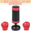ArtCreativity Desk Punching Bag Set for Kids, 3 Piece Set Desktop Punching Bag with 1 Mini Punching Bag for Desk and 2 Gloves, Cool Mini Toys for Adults, Mini Boxing Gloves view 2