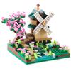 COZYMASS Architecture River Windmill Building Model Kit Micro Block Set Mini Blocks 600+ PCS with 2 Figure view 1