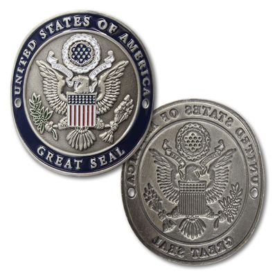 Armed Forces Depot United States of America Great Seal Hiking Stick Medallion