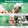 137 Pieces Balloon Arch Kit, Pink Sage Green Macaron Pink Retro Bean Green Balloon Garland Kit with Metallic Gold Olive Green Latex Balloons Set for Baby Shower Wedding Engagement Party Decorations view 3