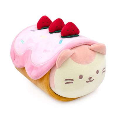 Anirollz Kittiroll Plush in Roll Cake Outfitz (12")  Kawaii Medium Stuffed Animal with Removable Costume  Cute Squishy Plush Toy Gift for Girls & Collectors