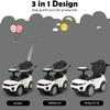 GLACER Push Cars for Toddlers 1-3, 3-in-1 Kids Sliding Car with Detachable Guardrail, Horn, Music, Lights, Storage Box and Anti-Roll Design, Ride on Push Car for Boys Girls(White) view 3