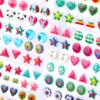 240 Piece Sticker Earrings 3D Gems Girls Earrings Self-Adhesive Glitter Craft Crystal Stickers (Style A) view 2