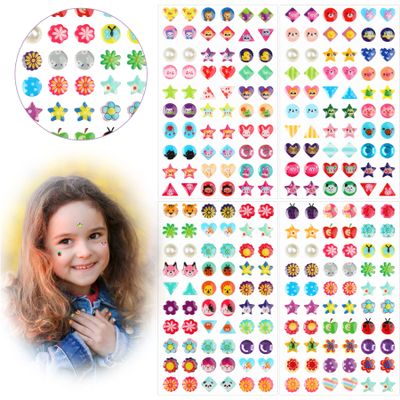 240 Piece Earrings 3D Gems Sticker Girls Sticker Earrings Self-Adhesive Glitter Craft Crystal Stickers (Style B)