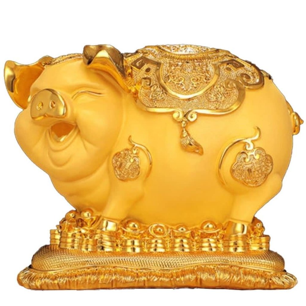 Money Saving Golden Pig Piggy Bank, Super Large, only in, not Out, Undesirable, Adult and Children Household Extra Large Creative net red Piggy Bank Savings Jar (Color : A)