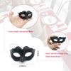 BLUE GARLIC Mini Masks Party Decoration, 20pcs Small Mardi Gras Masks Bulk Venetian for New Year Birthday Luxury Table Centerpieces (PureBlack-20pcs) view 2