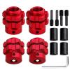 Aluminum 17mm Hex Wheel Hub Adapters for 1/10 Traxxas Summit Losi Baja Rey (Set of 4) (Red) view 1