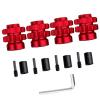 Aluminum 17mm Hex Wheel Hub Adapters for 1/10 Traxxas Summit Losi Baja Rey (Set of 4) (Red) view 2