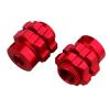 Aluminum 17mm Hex Wheel Hub Adapters for 1/10 Traxxas Summit Losi Baja Rey (Set of 4) (Red) view 3