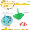 Aoriher Wood Spinning Tops for Kids, Colorful Wooden Gyroscopes Toy, Educational Kindergarten Toys, Rainbow Spin Tops for Games Party Favors Birthday Gifts(24 Pieces) view 2