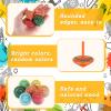 Aoriher Wood Spinning Tops for Kids, Colorful Wooden Gyroscopes Toy, Educational Kindergarten Toys, Rainbow Spin Tops for Games Party Favors Birthday Gifts(24 Pieces) view 3