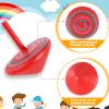 Aoriher Wood Spinning Tops for Kids, Colorful Wooden Gyroscopes Toy, Educational Kindergarten Toys, Rainbow Spin Tops for Games Party Favors Birthday Gifts(24 Pieces) view 4
